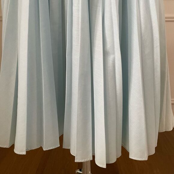 Vintage 50s Light Blue Everyday Dress Pleat Skirt XS - Picture 5 of 8